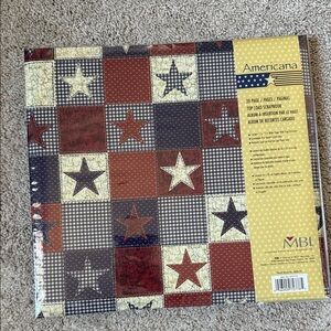Americana Patchwork Scrapbook Album - Red, Blue, Cream